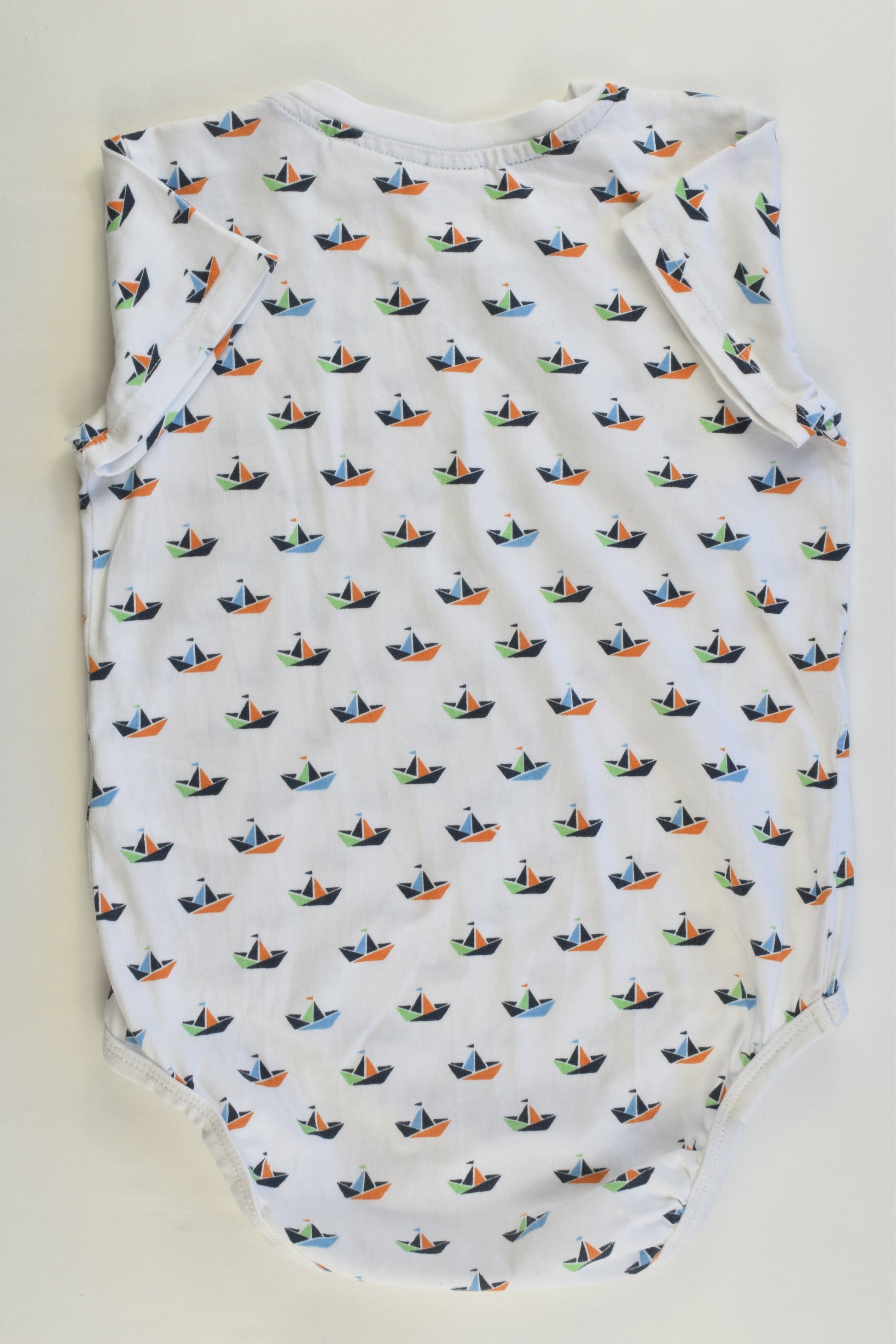 H&M Size 2 (92 cm) Sailboats Bodysuit
