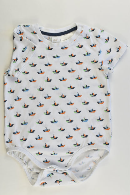 H&M Size 2 (92 cm) Sailboats Bodysuit