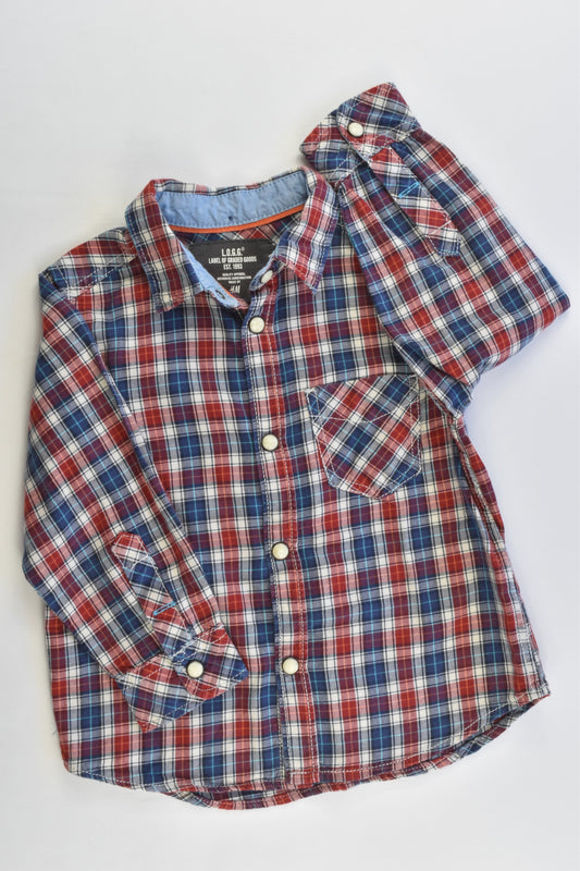 H&M Size 2 Checked Casual Collared Shirt