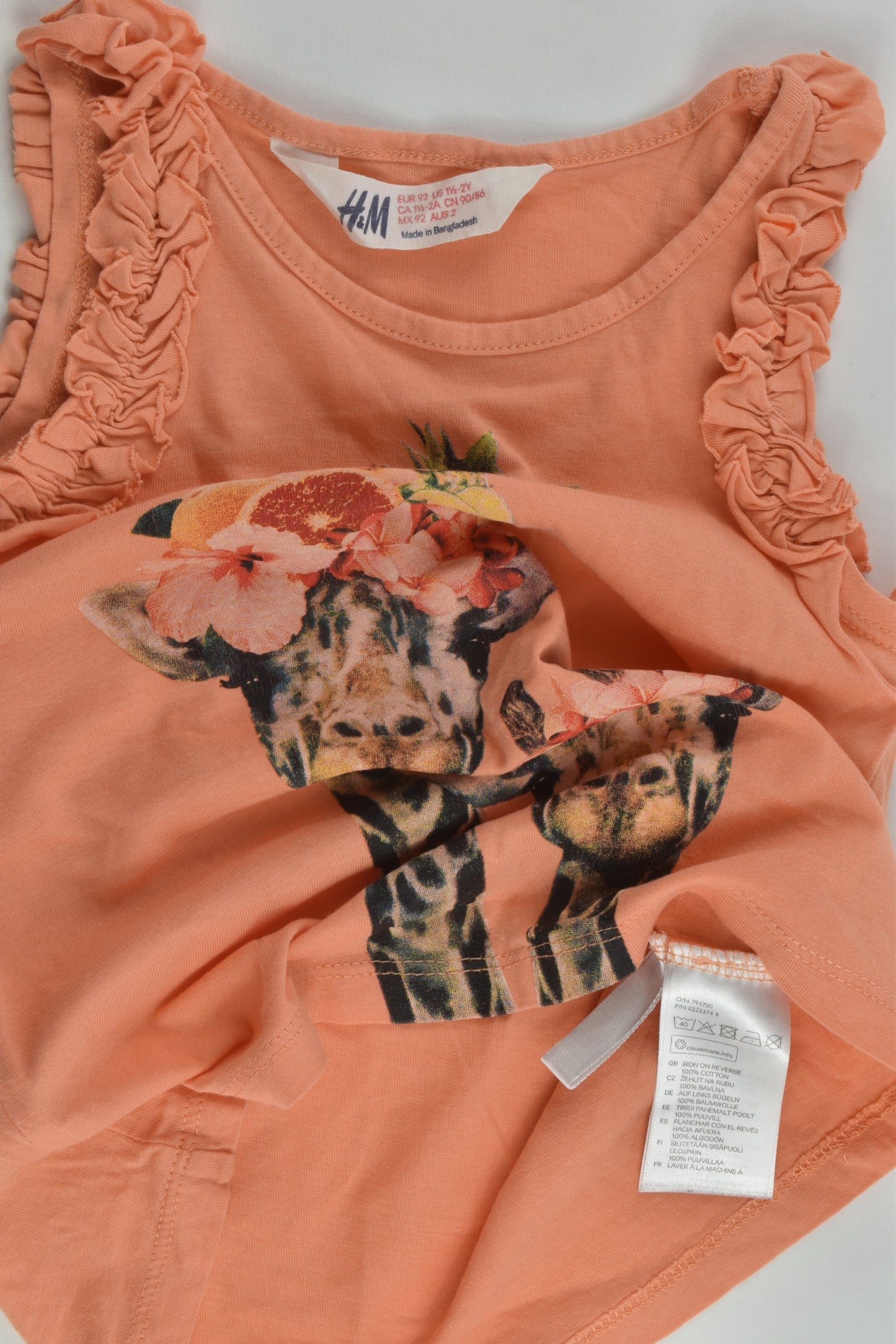 H&M Size 2 Giraffes Tank Top