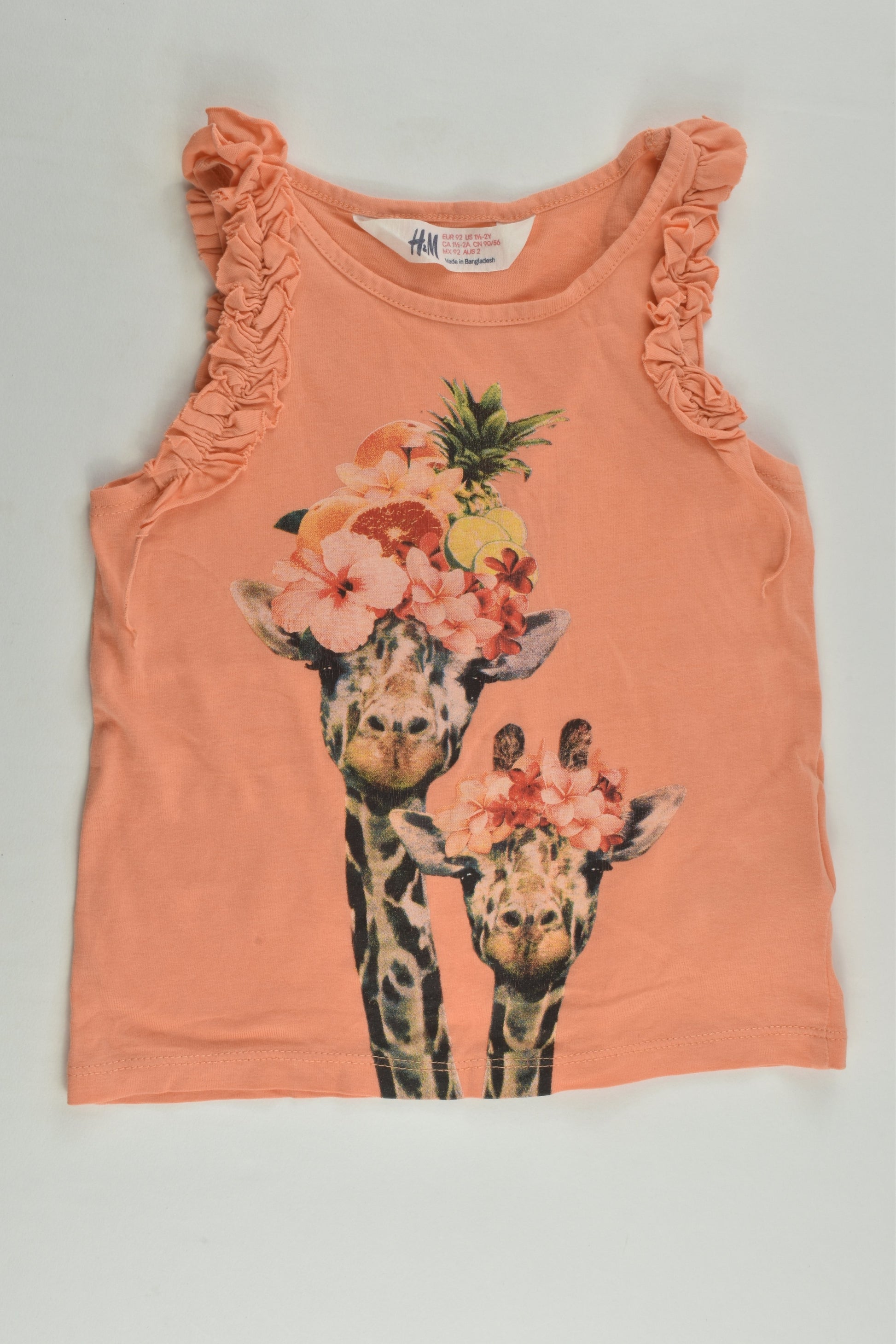 H&M Size 2 Giraffes Tank Top