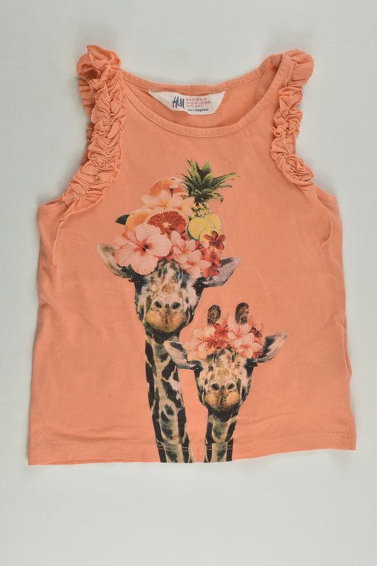 H&M Size 2 Giraffes Tank Top