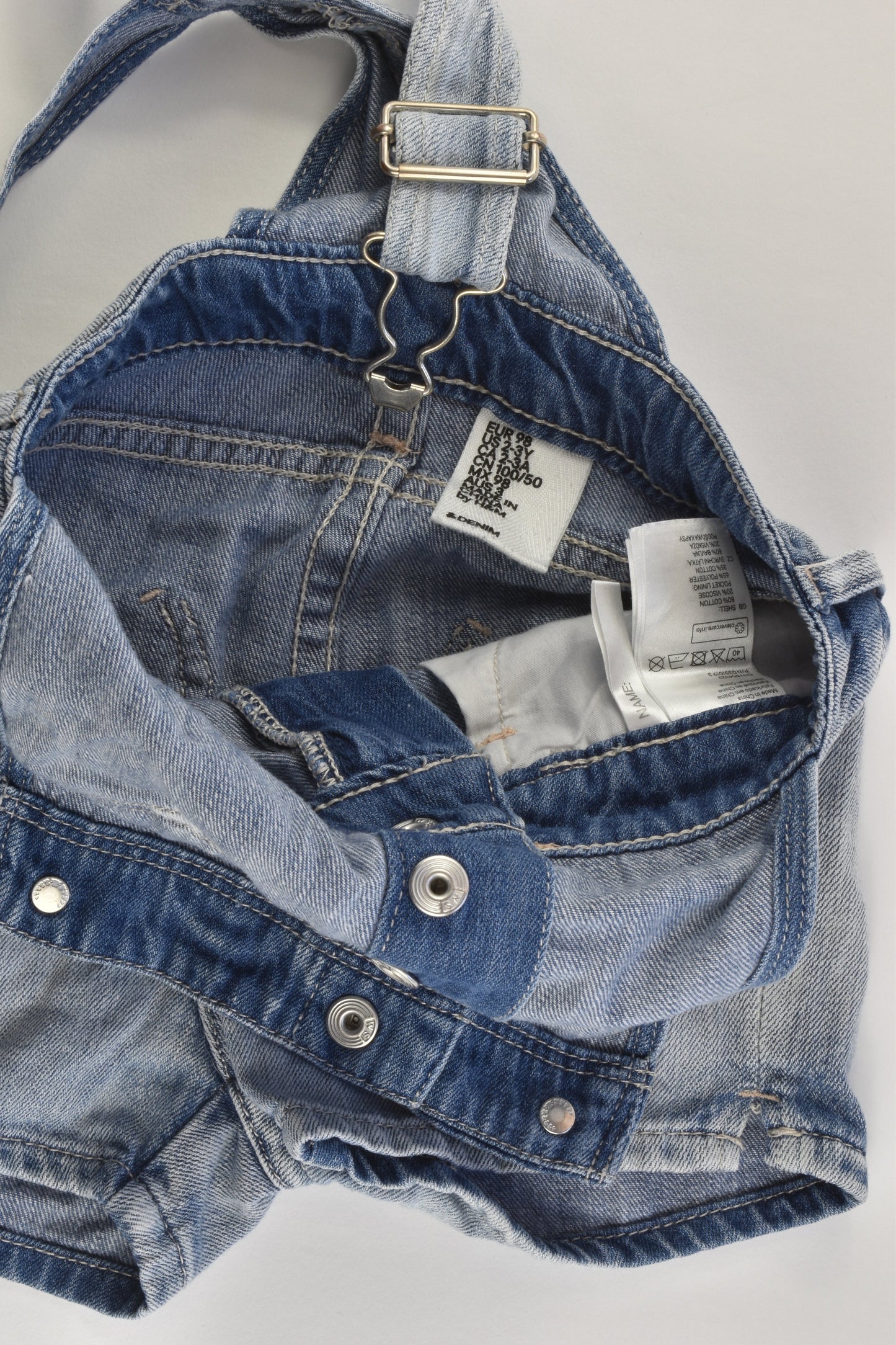 H&M Size 3 (98 cm) Denim Short Overalls