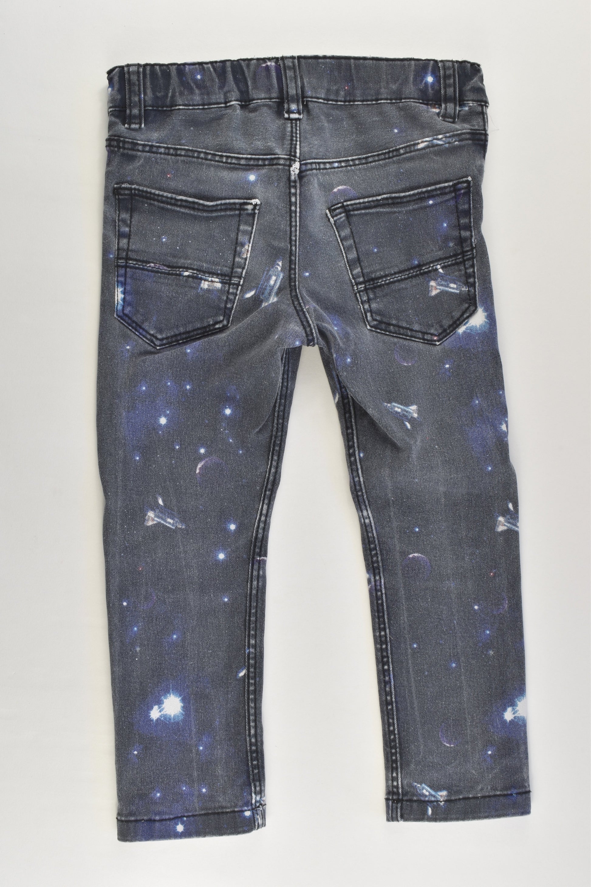 H&M Size 3 (98 cm) Space Slim Leg Stretchy Denim Pants