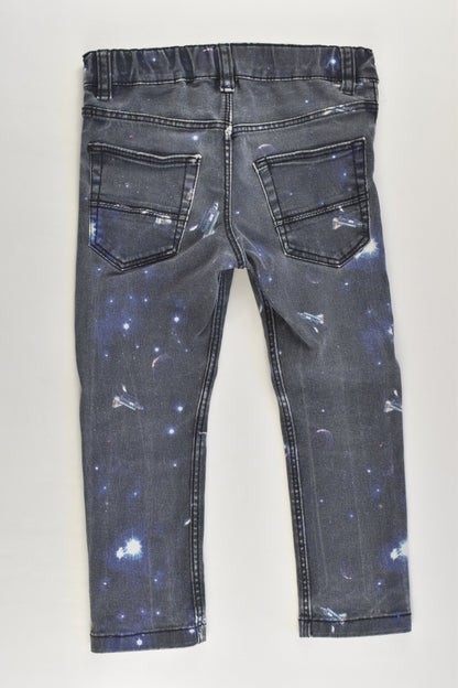 H&M Size 3 (98 cm) Space Slim Leg Stretchy Denim Pants