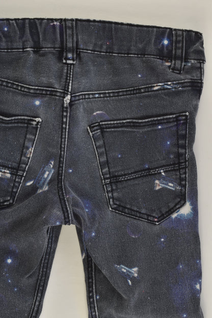H&M Size 3 (98 cm) Space Slim Leg Stretchy Denim Pants