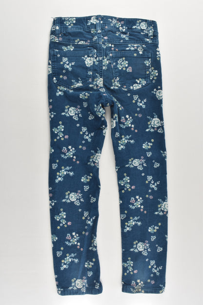 H&M Size 5 (110 cm) Stretchy Skinny Floral Cord Pants