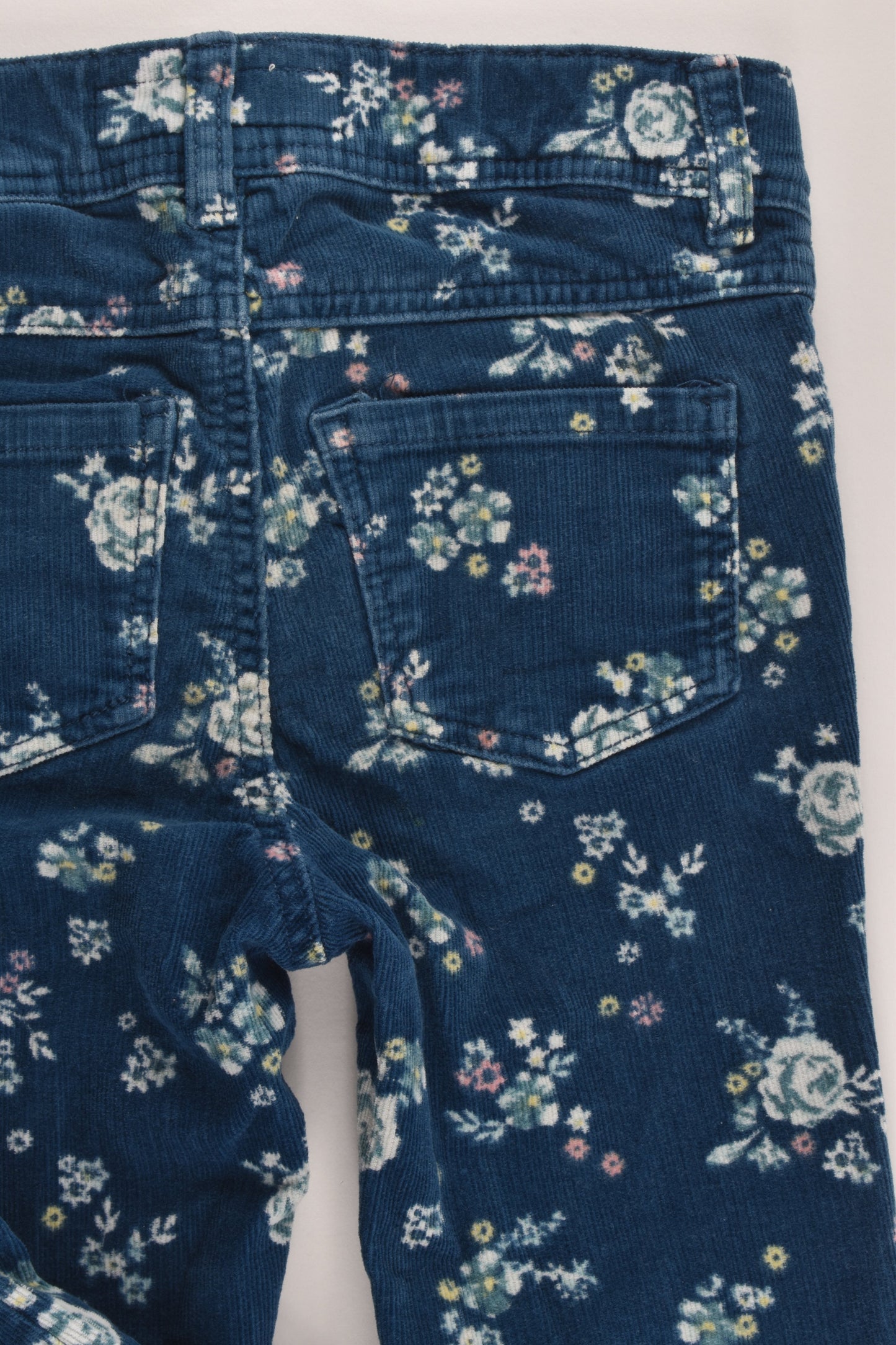 H&M Size 5 (110 cm) Stretchy Skinny Floral Cord Pants