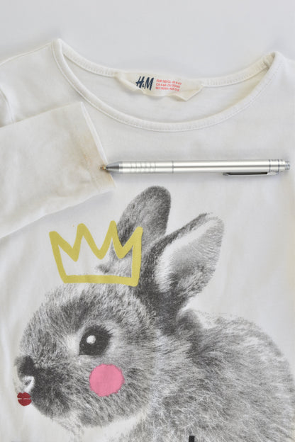 H&M Size 5-6 (110/116 cm) "It Wasn't Me" Bunny Top