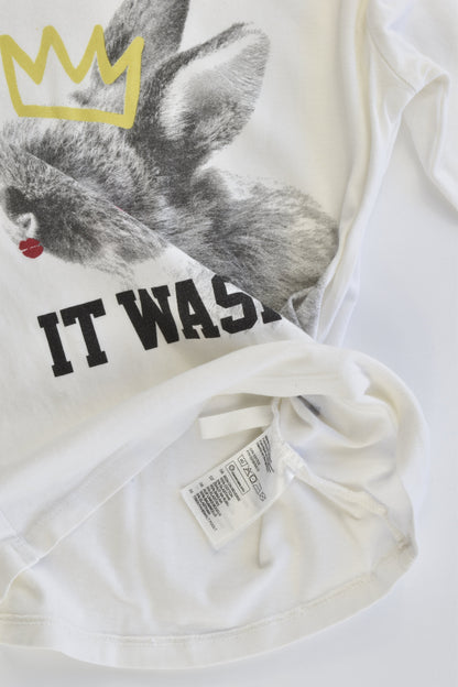 H&M Size 5-6 (110/116 cm) "It Wasn't Me" Bunny Top