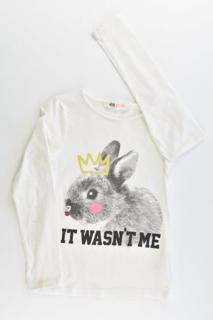 H&M Size 5-6 (110/116 cm) "It Wasn't Me" Bunny Top