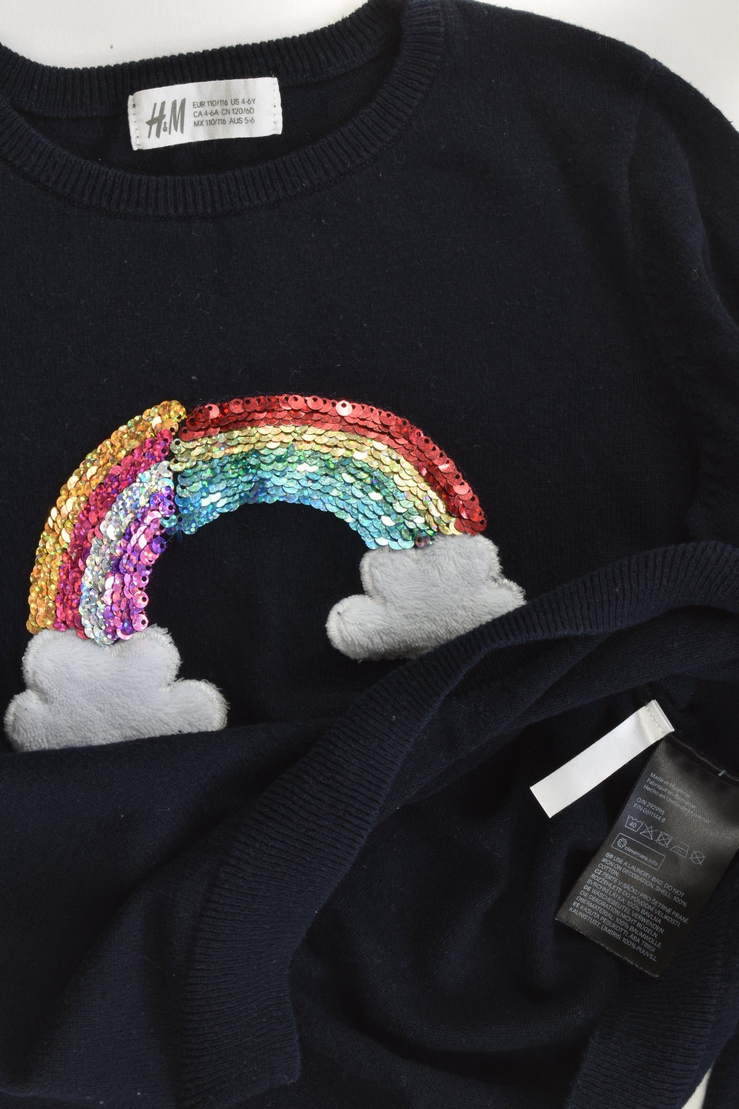 H&M Size 5-6 (110/116 cm) 'Kids Will Change The World' Knitted Jumper
