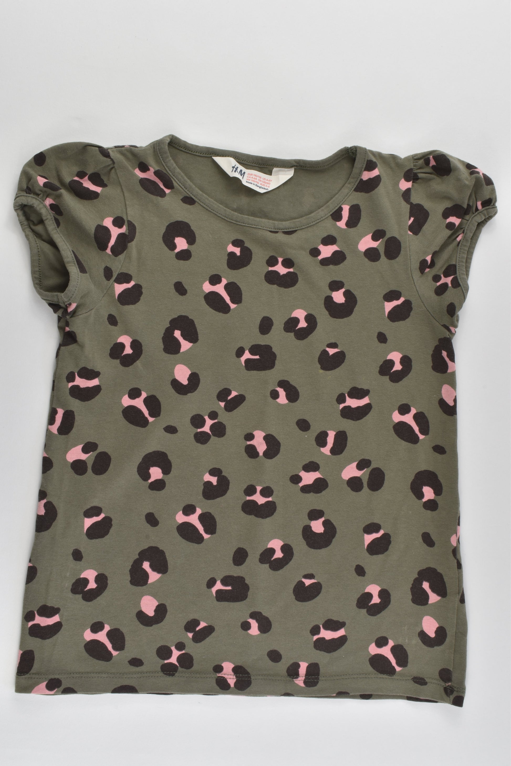 H&M Size 5-6 (110/116 cm) Leopard Print T-shirt