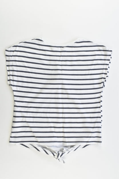 H&M Size 5-6 (110/116 cm) Striped Pom Pom Nose T-shirt