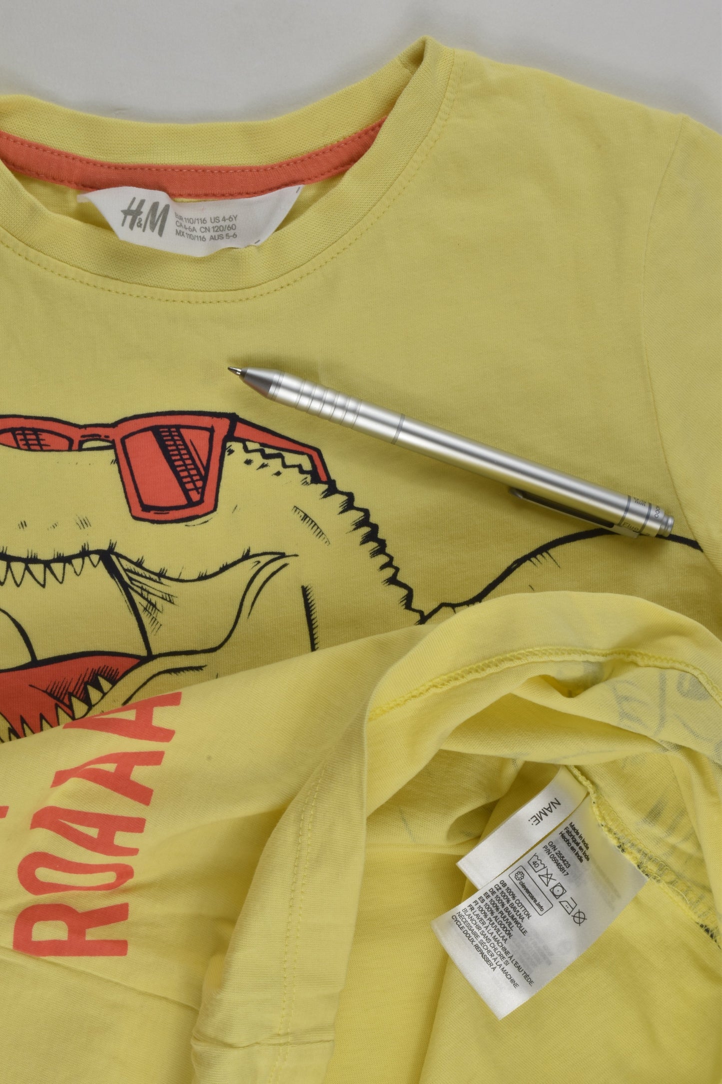 H&M Size 5-6 T-Rex 'Hear My Roaaar' T-shirt