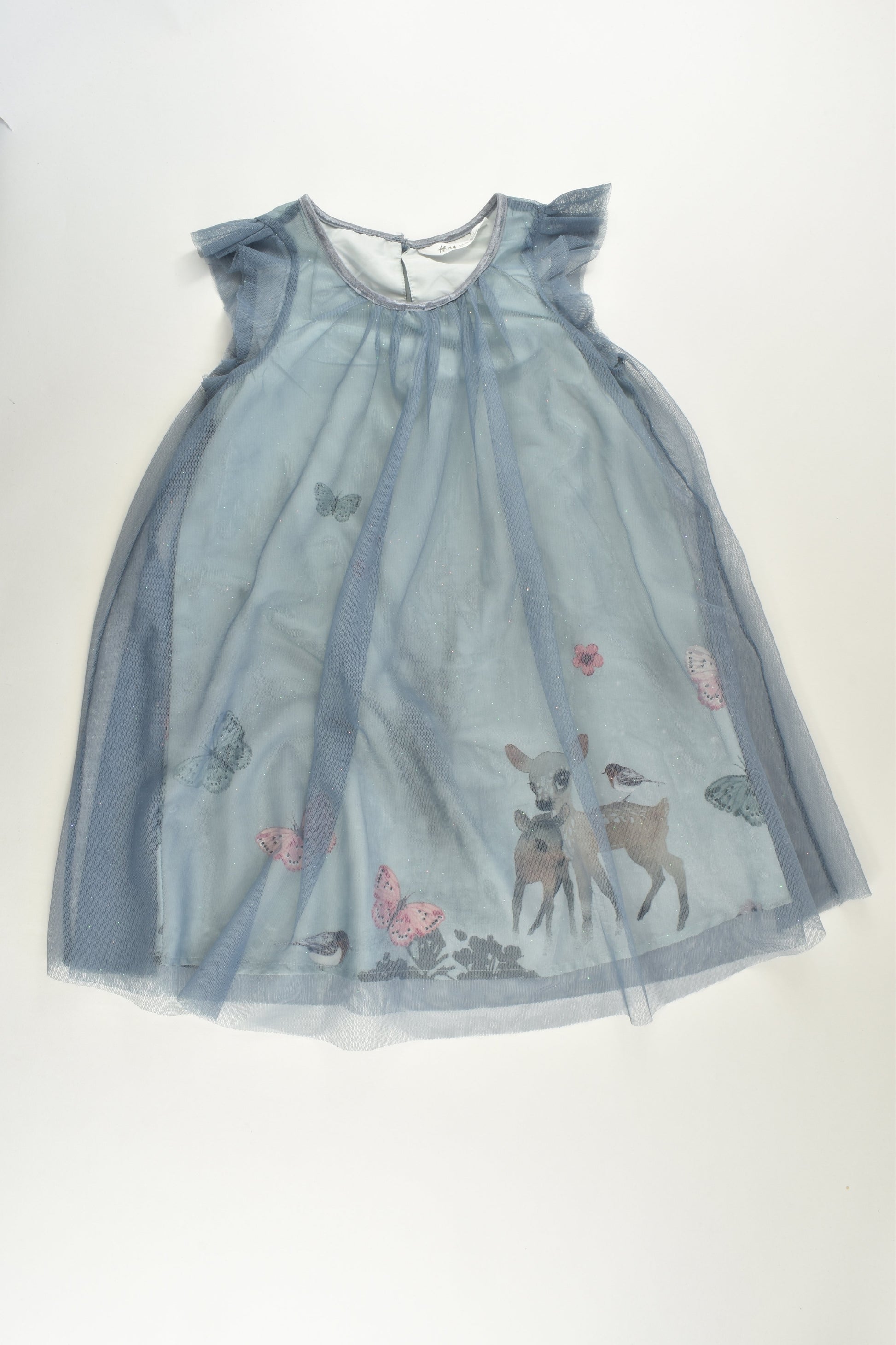 H&M Size 6 (116 cm) Deer, Birds and Butterflies Dress