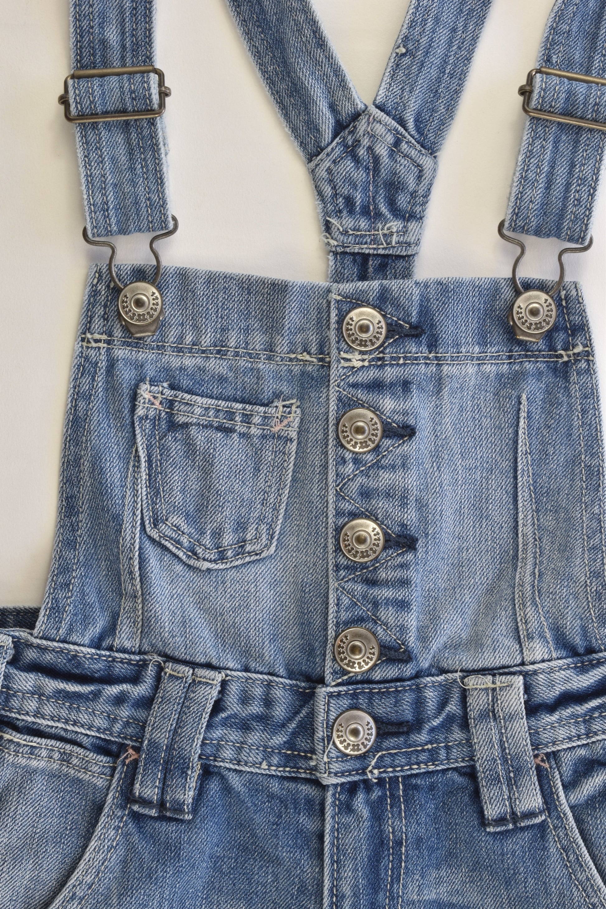 H&M Size 6-7 (122 cm) Denim Short Overalls