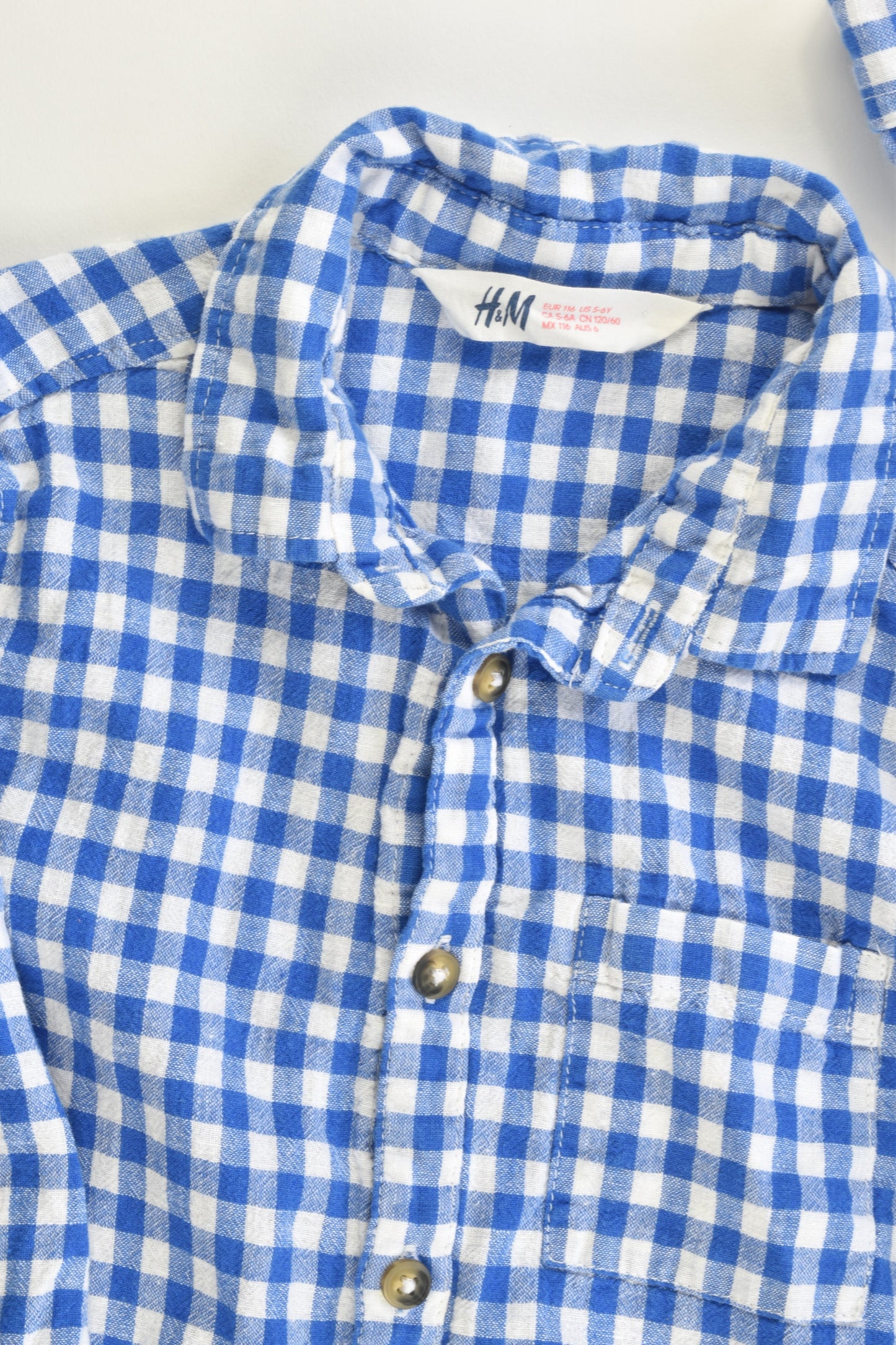 H&M Size 6 Linen Collared Shirt