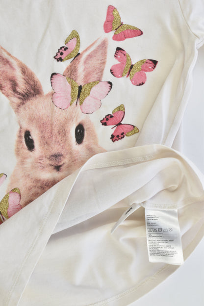 H&M Size 7-8 (122/128 cm) Bunny and Butterflies Top