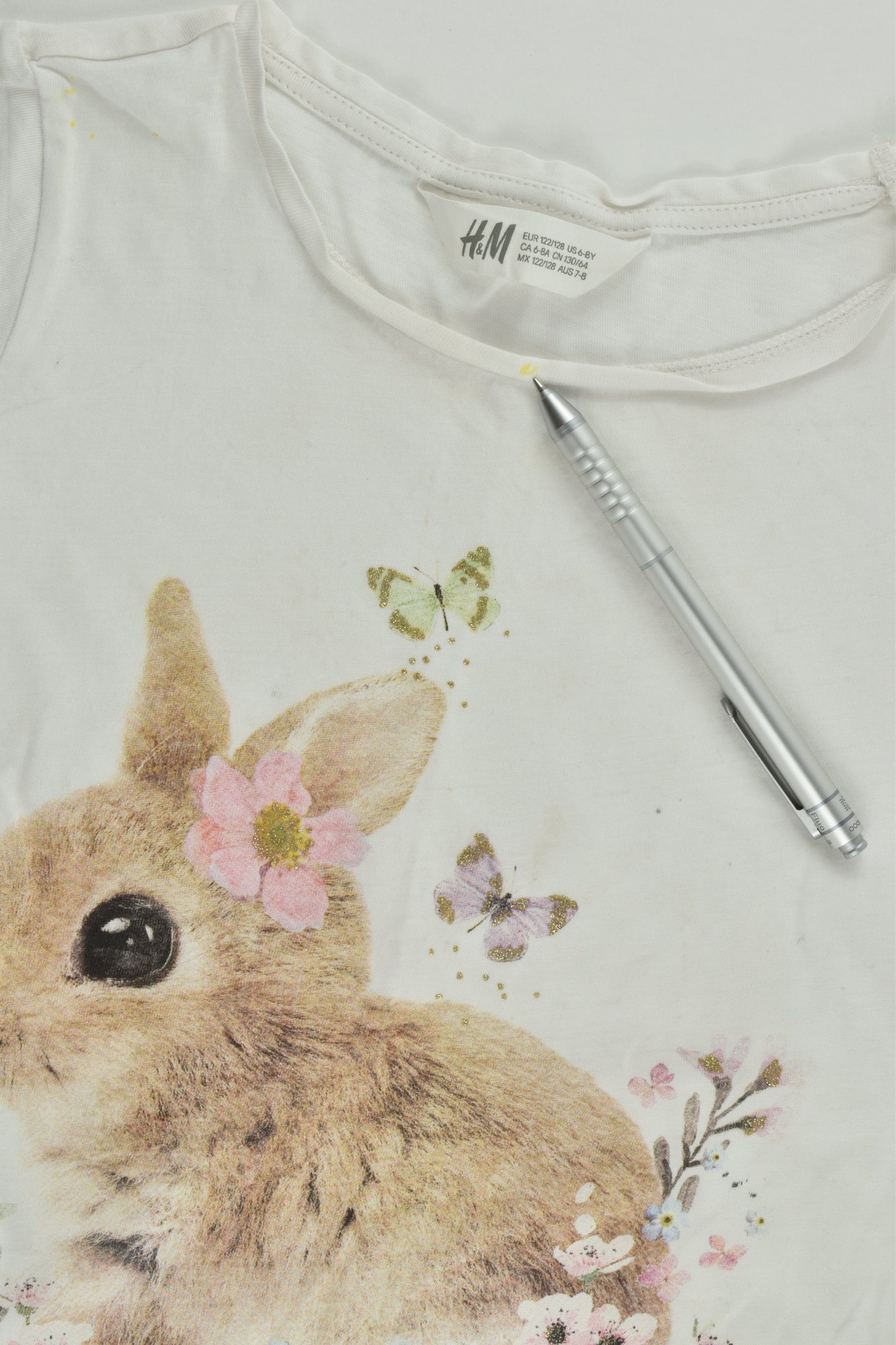 H&M Size 7-8 (122/128 cm) Bunny T-shirt