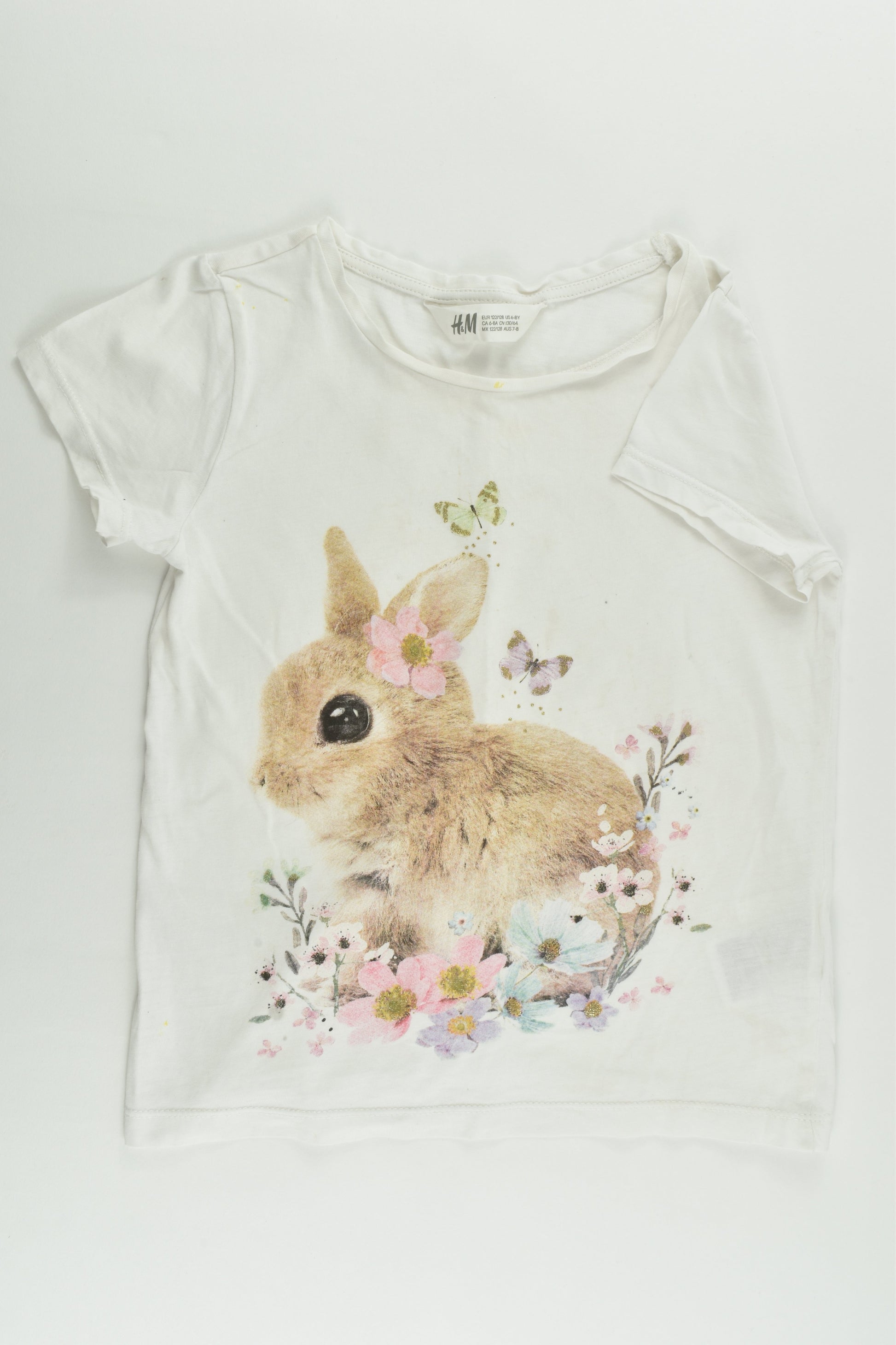 H&M Size 7-8 (122/128 cm) Bunny T-shirt