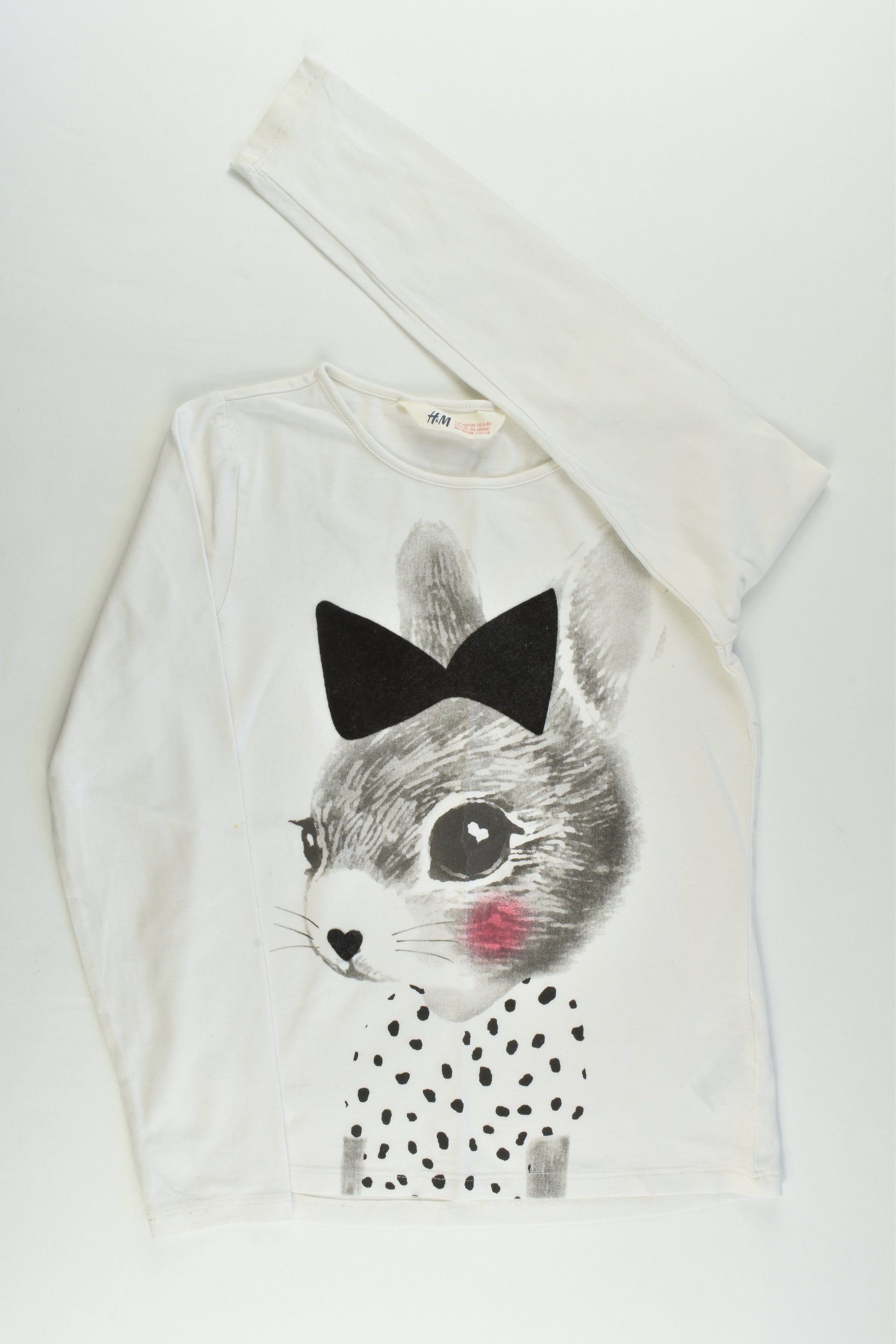 H&M Size 7-8 (122/128 cm) Bunny Top