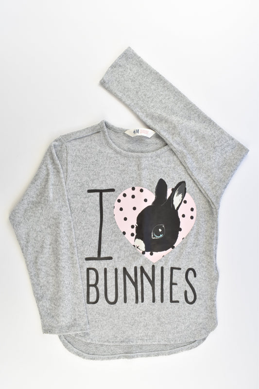 H&M Size 7-8 (122/128 cm) "I Love Bunnies" Knitted Jumper