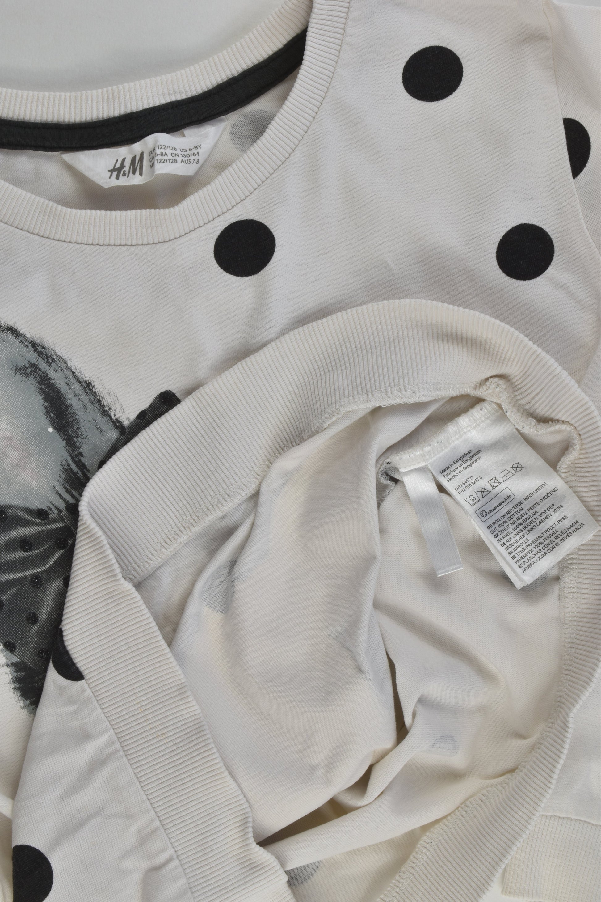 H&M Size 7-8 (122/128 cm) Kitten Top