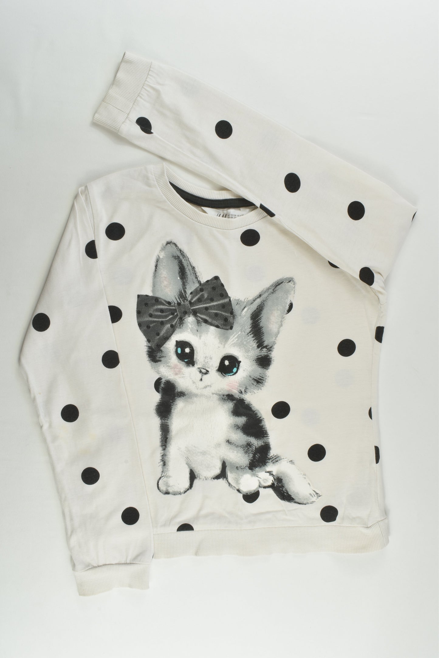 H&M Size 7-8 (122/128 cm) Kitten Top
