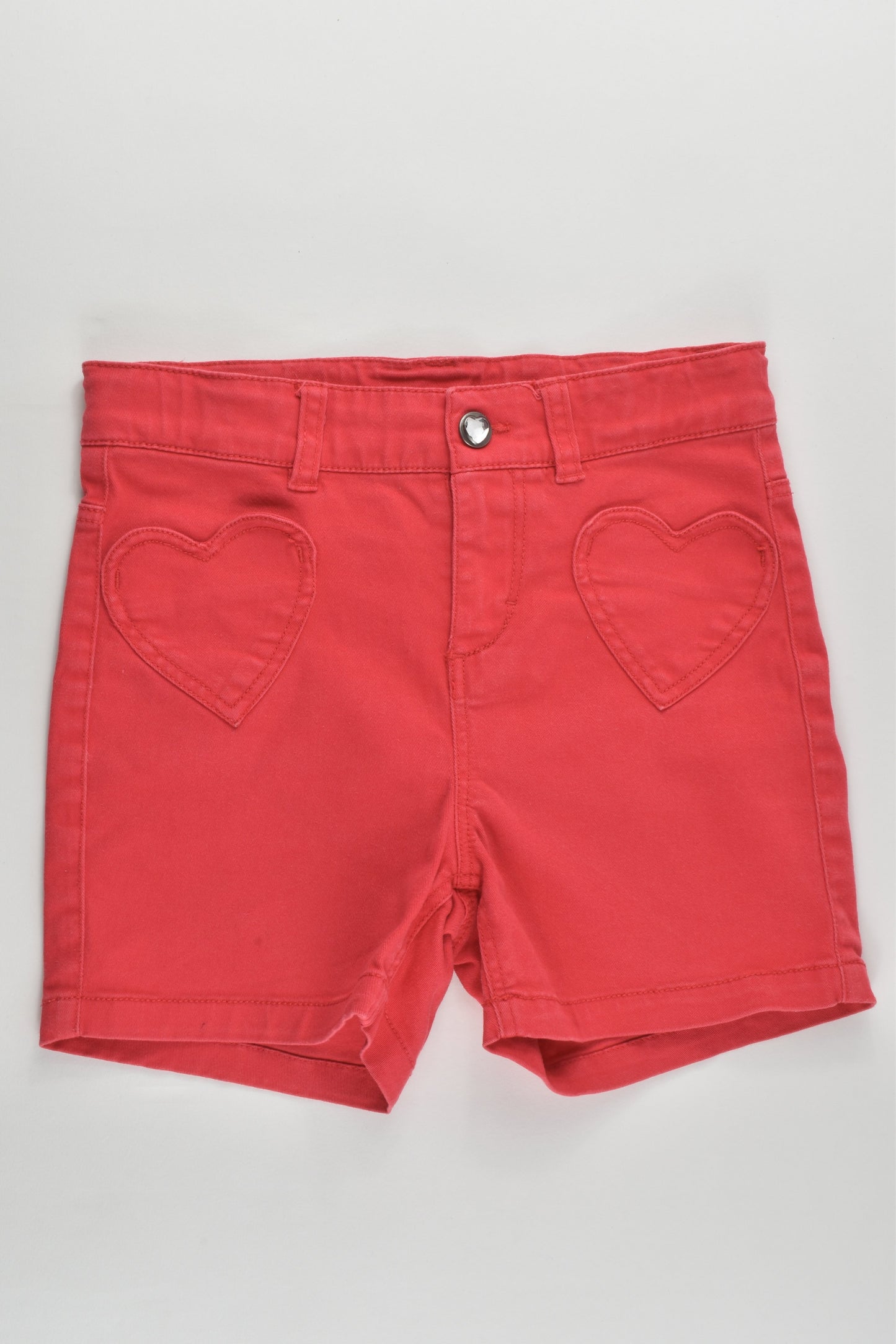 H&M Size 7-8 (128 cm) Stretchy Shorts with Love Hearts Pockets