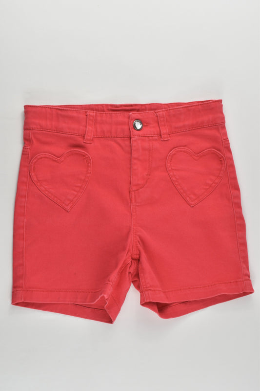 H&M Size 7-8 (128 cm) Stretchy Shorts with Love Hearts Pockets
