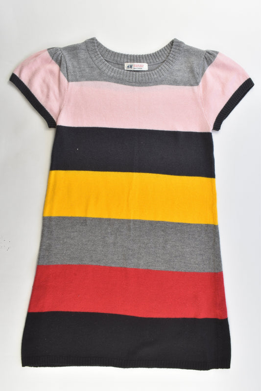 H&M Size 8-10 (134/140 cm) Striped Knitted Dress