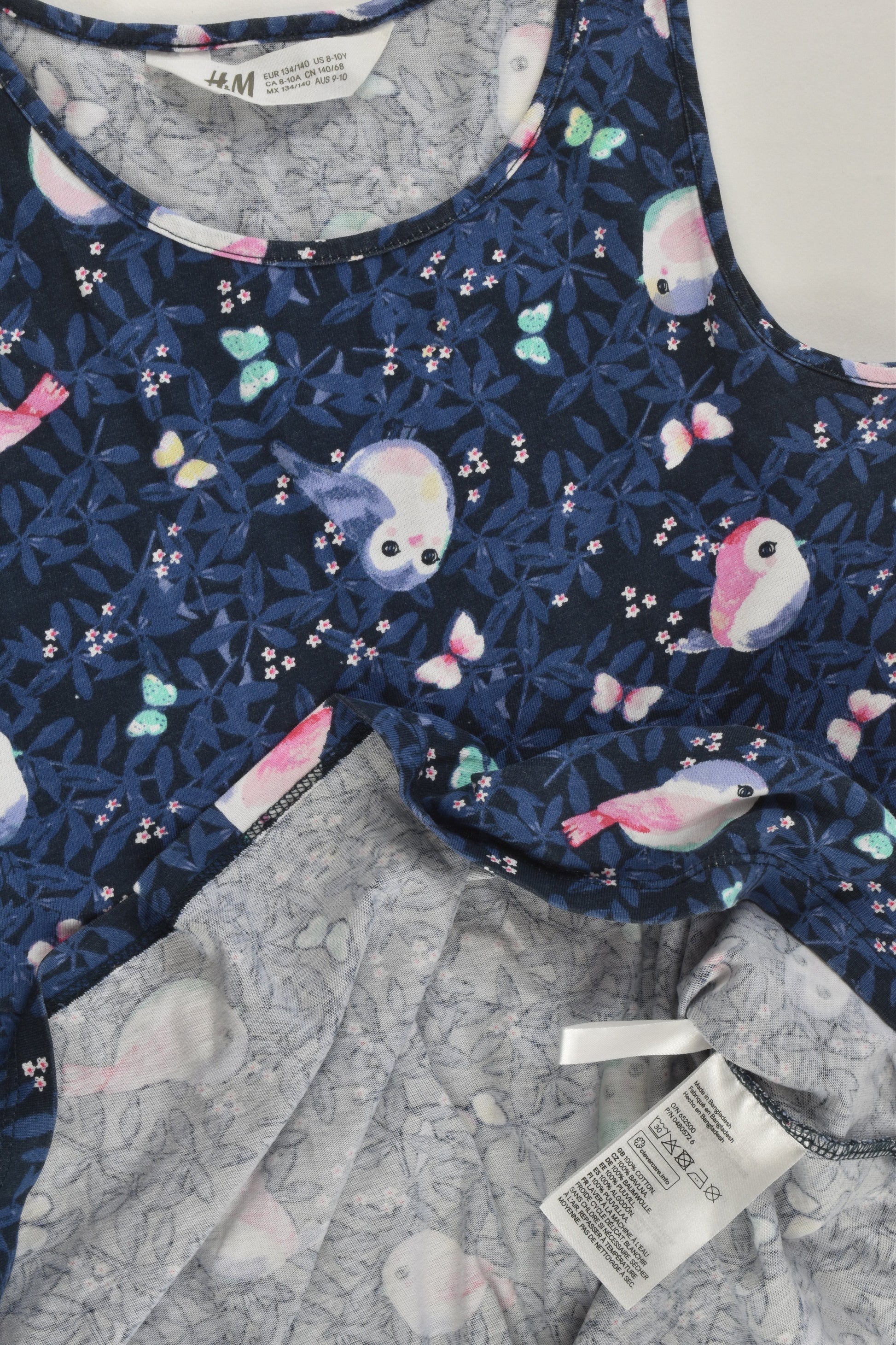 H&M Size 9-10 (134/140 cm) Birds Dress