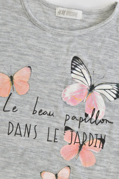 H&M Size 9-10 (134/140 cm) 'Le Beau Papillon Dans Le Jardin' Knitted Jumper