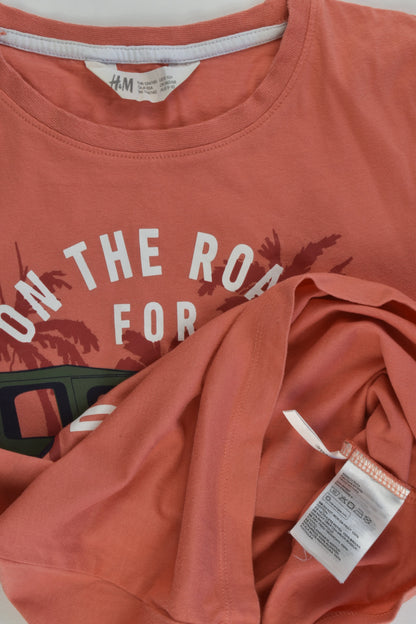 H&M Size 9-10 (134/140 cm) 'On The Road For Adventure' T-shirt