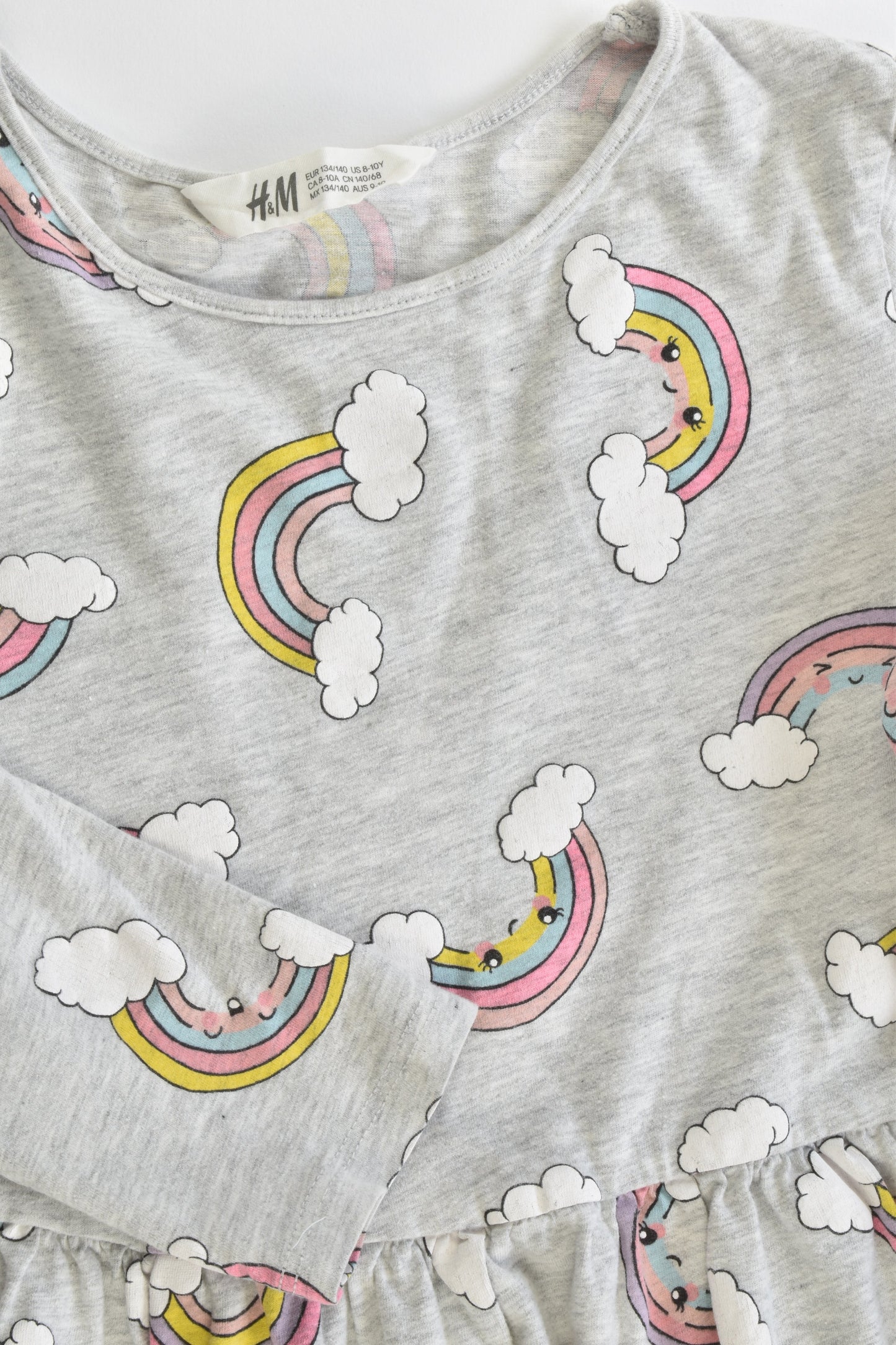 H&M Size 9-10 (134/140 cm) Rainbow Dress