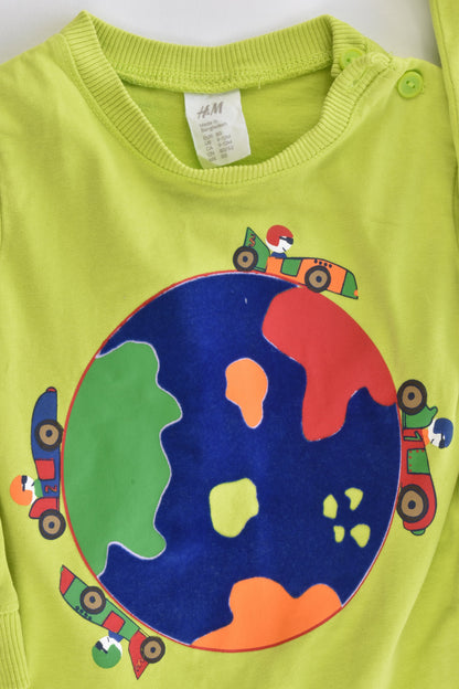 H&M Size 9-12 months (80 cm) "Racing Around the World" Top