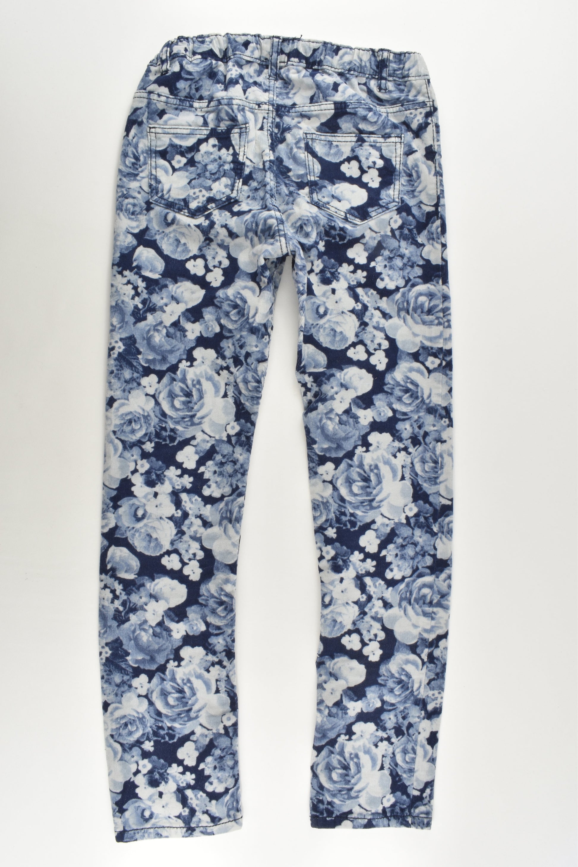 H&M Size 9 Stretchy Roses Cord Pants