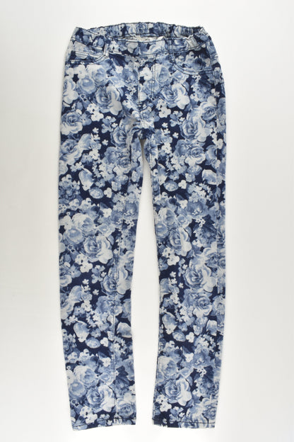 H&M Size 9 Stretchy Roses Cord Pants