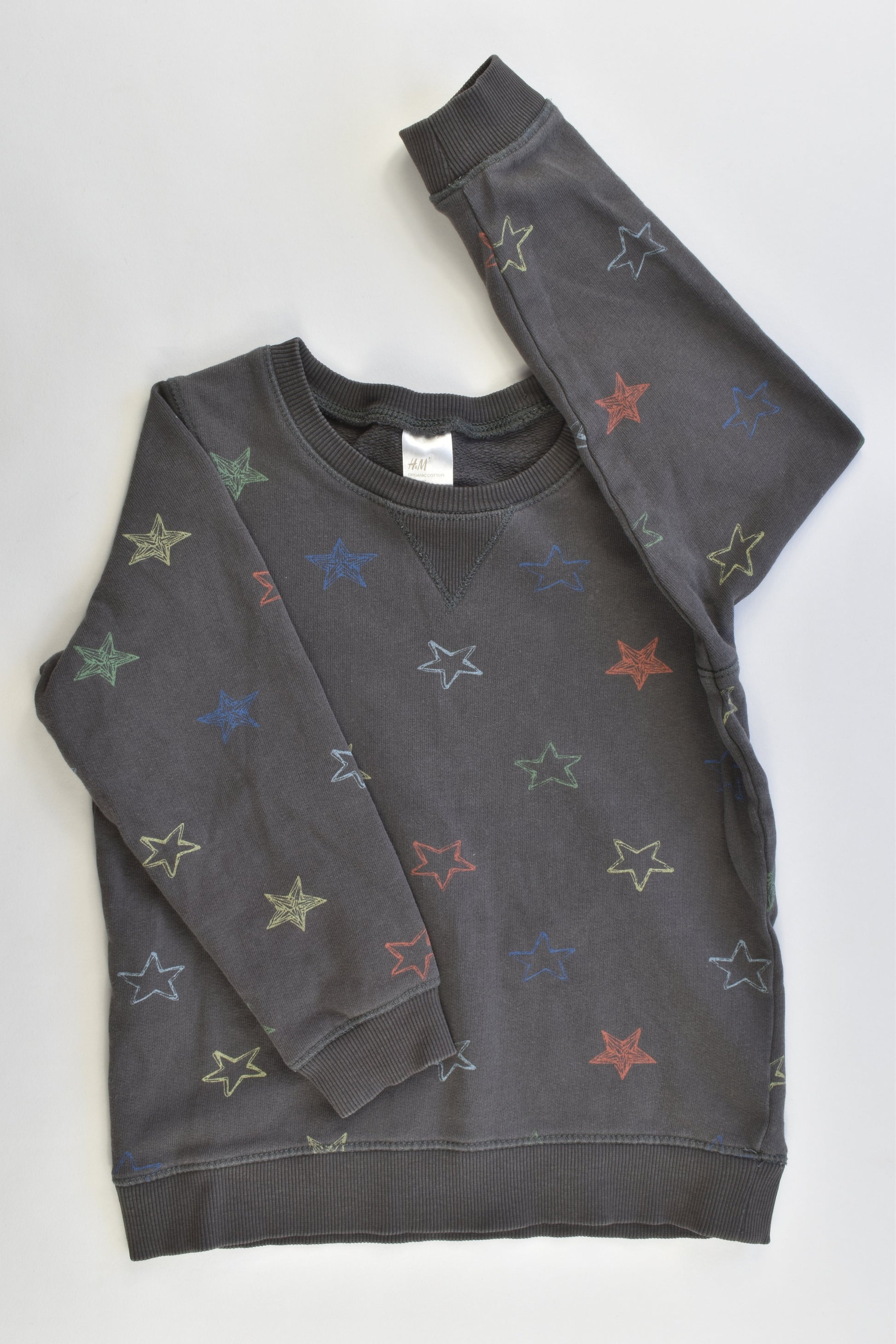 H&M Size 92 cm (2) Organic Cotton Stars Sweater