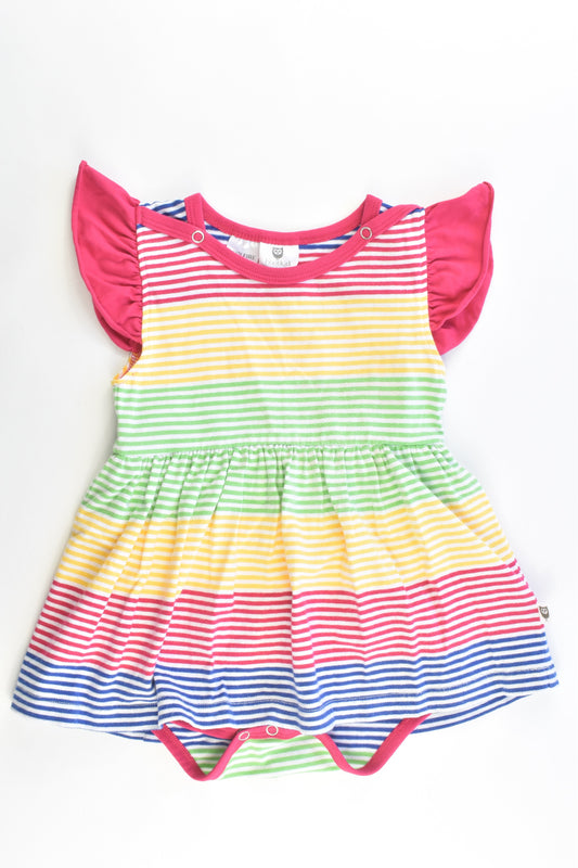 Hootkid Size 12-18 months Rainbow Bodysuit Dress