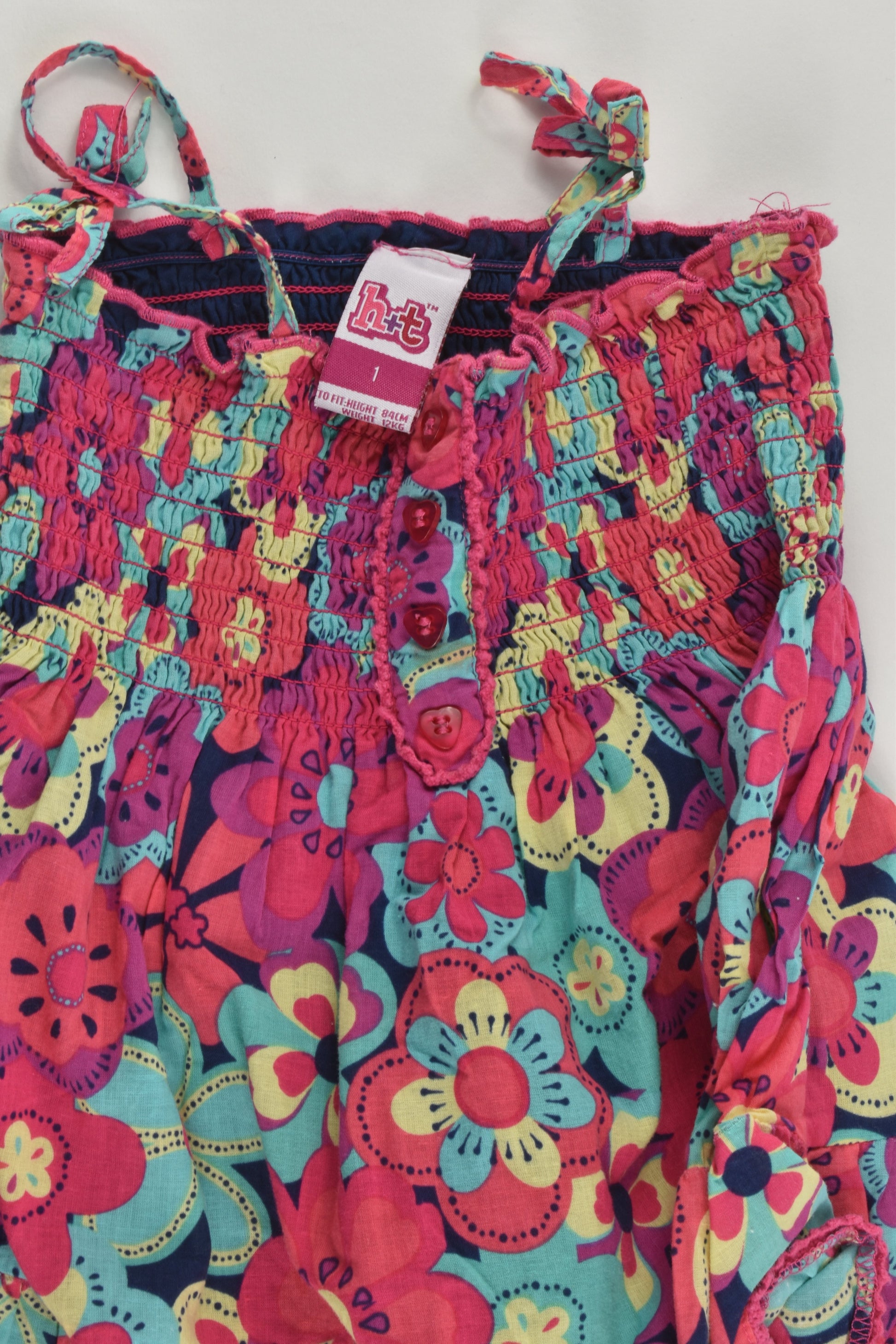 H+T Size 1 Floral Lined Dress