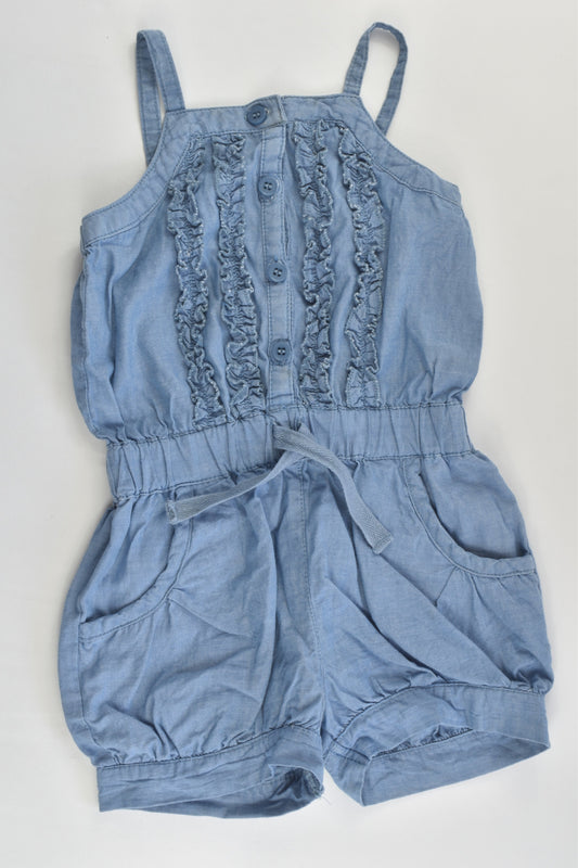 H&T Size 1 Lightweight Denim Playsuit
