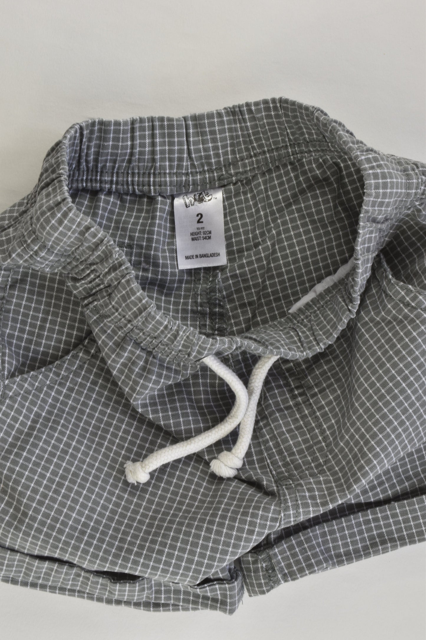 H&T Size 2 Checked Shorts