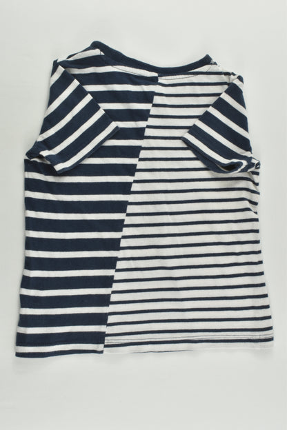 H&T Size 2 Striped T-shirt