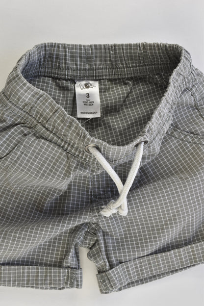 H&T Size 3 Lightweight Checked Shorts