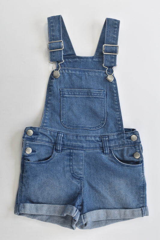 H&T Size 4 Stretchy Denim Short Overalls