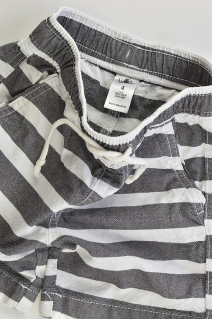 H&T Size 4 Striped Shorts