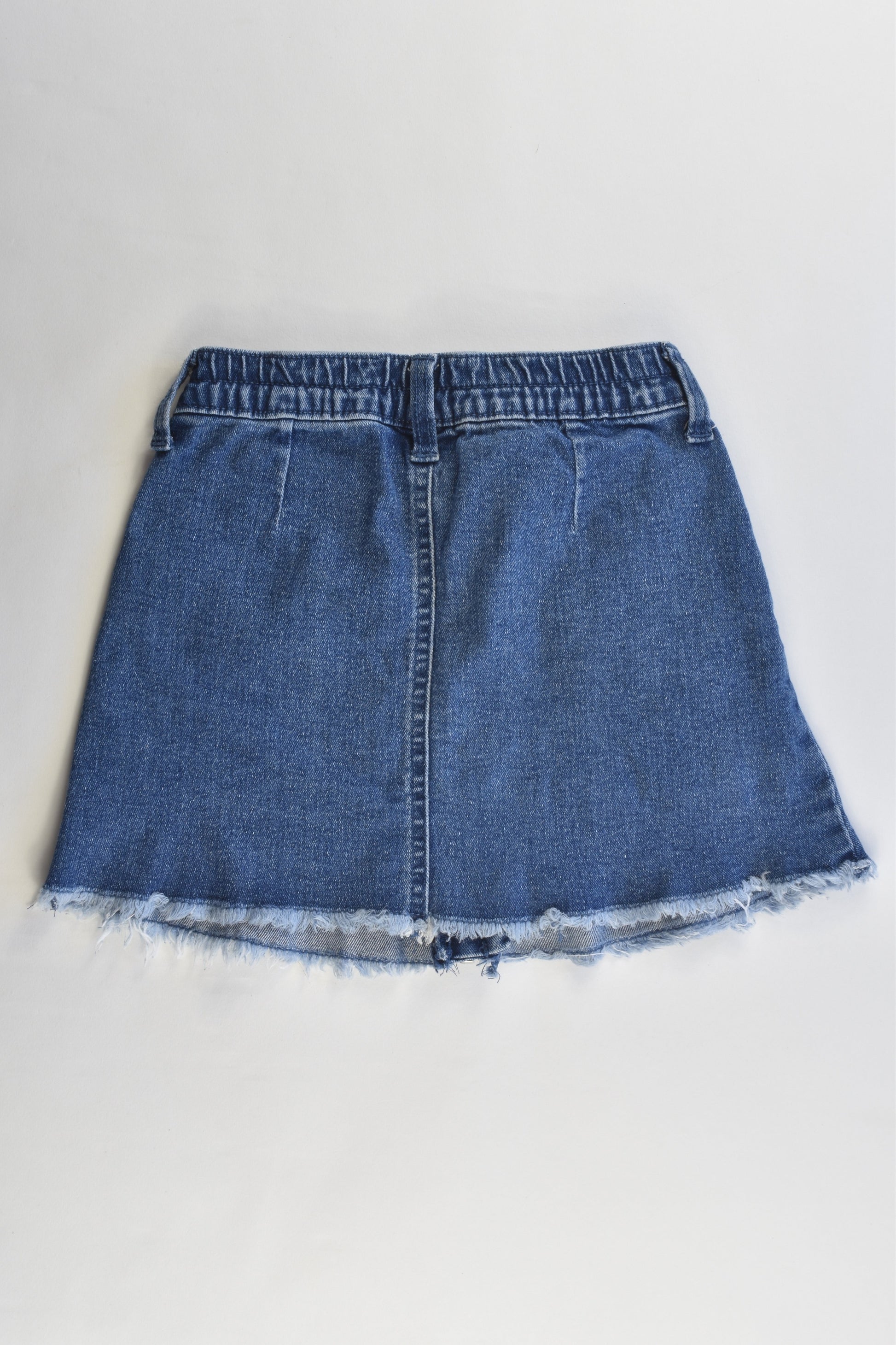 H&T Size 5 Stretchy Denim Skirt with Emboidery