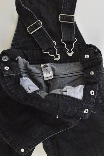 H&T Size 6 Stretchy Denim Overalls